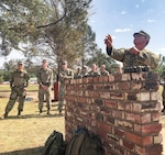 New York Army National Guard Sgt. 1st Class Brandon Mavra  throws a practice grenade on the range in Potchefstroom, South Africa, during the South African Military Skills Competition Oct 23, 2019. The New York National Guard is sending four Soldiers and one Airman to the 2022 competition that begins Oct 25.