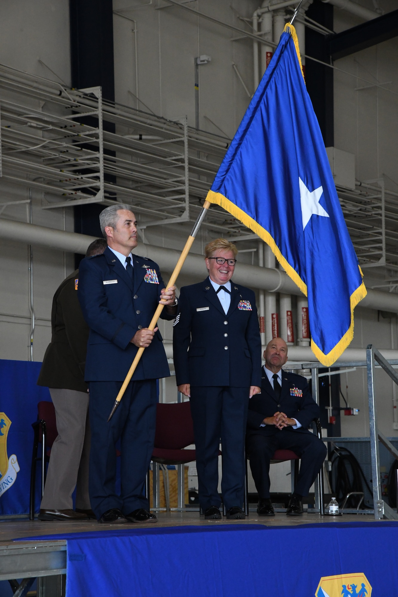 U.S. Air Force Col. Chris Blomquist was promoted to Brigadier General during a promotion ceremony at the 148th Fighter Wing, Duluth, Minn., 10 Sept. 2022.