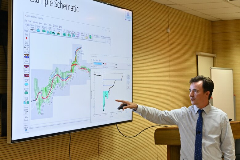 ALEXANDRIA, Va. -- Alex Sanchez, a senior hydraulic engineer from the U.S. Army Corps of Engineer - Institute for Water Resources, Hydrologic Engineering Center delivered training in Roorkee, India from Sept. 26-29 on their modeling and simulation software, known as HEC-RAS (River Analysis System).