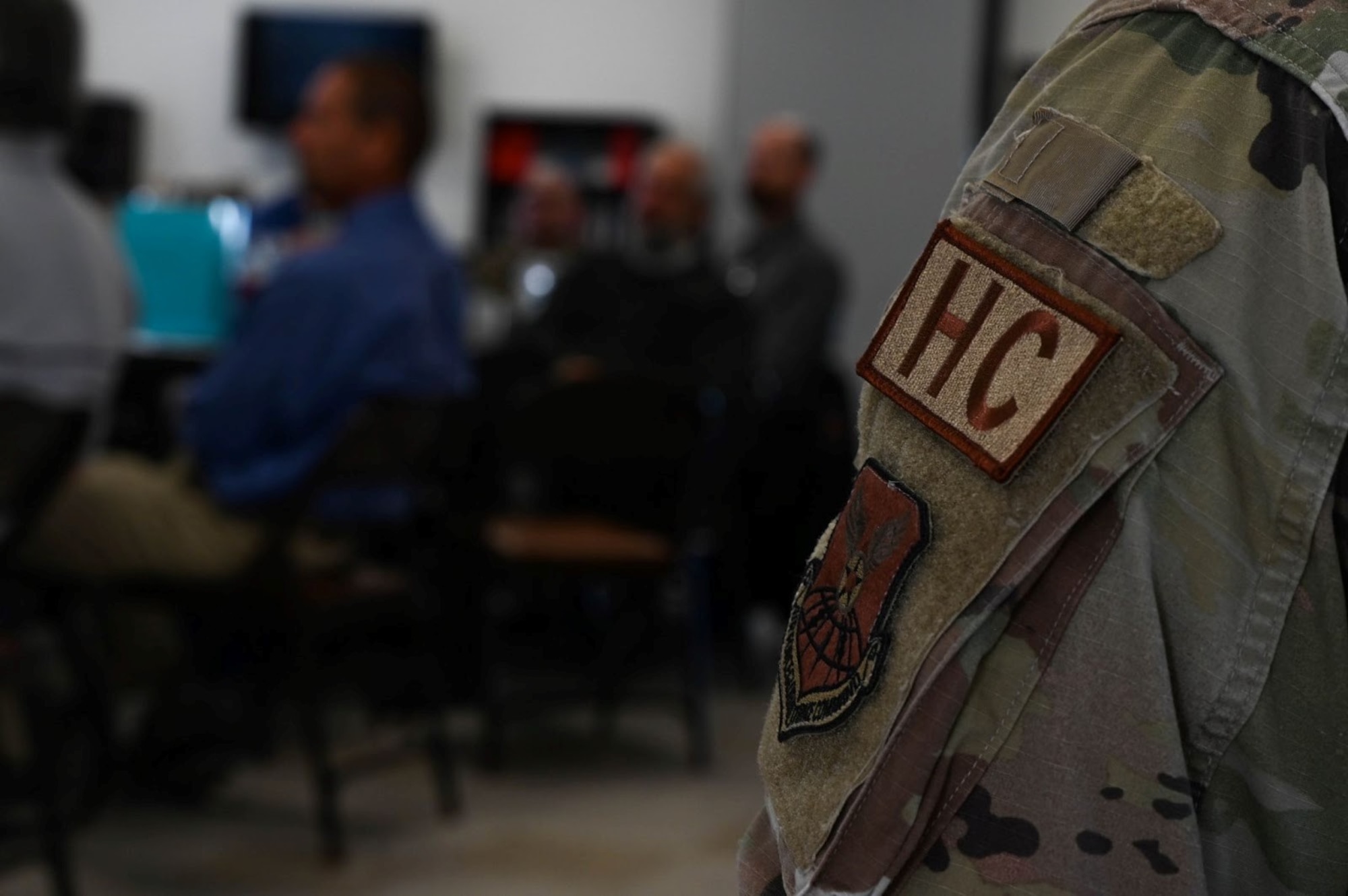 U.S. Air Force Airmen and civilians commune at the Spirit Chapel to speak about the Extend the Bench program at Whiteman Air Force Base, Missouri, September 28, 2022. Extend the Bench is a program developed to focus on readiness. In the event of a crisis that prevents the chaplain team from being able to provide spiritual triage, this program would ensure they have religious leaders from the community ready to step in for them. (U.S. Air Force photo by Airman 1st Class Hailey Farrell)