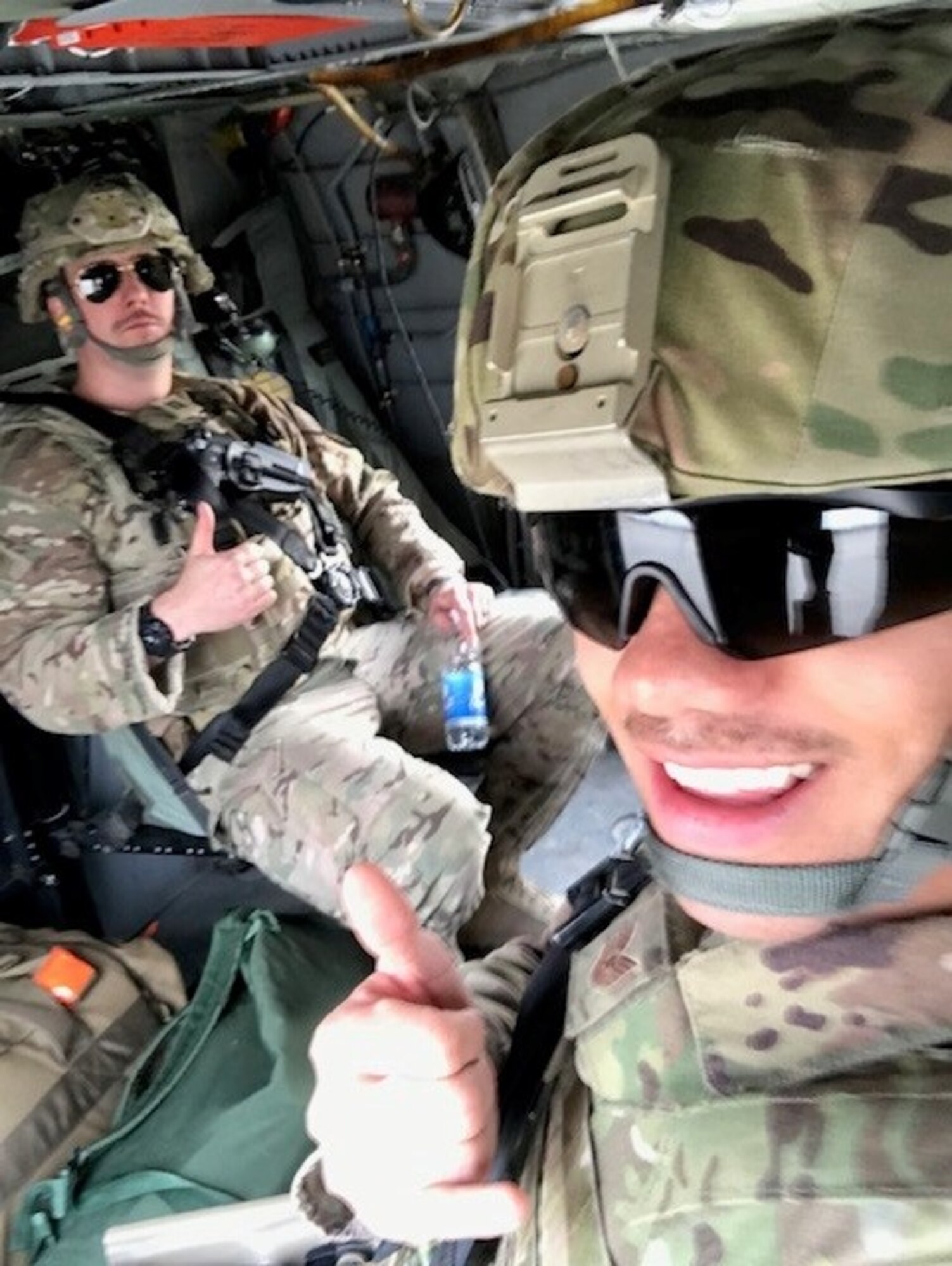Airmen in vehicle