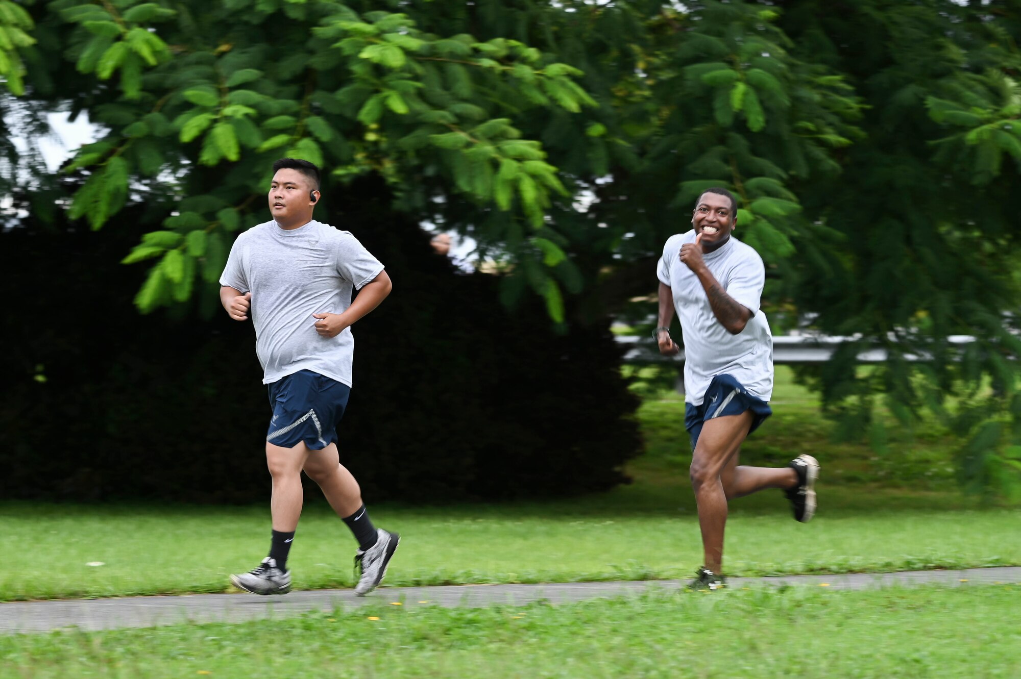 Airmen running
