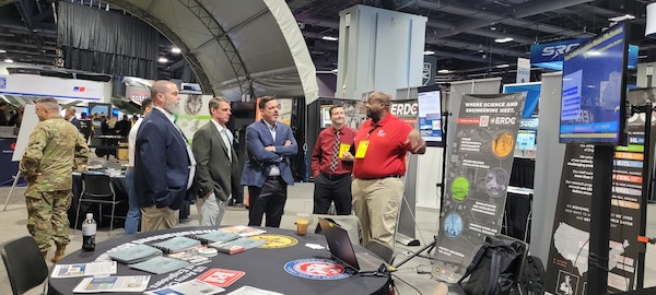 Kyle Dunsford, research metallurgical engineer with Geotechnical and Structures Laboratory (GSL), at AUSA 2022.