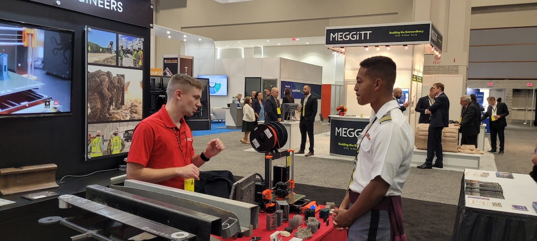 Kyle Dunsford, research metallurgical engineer with Geotechnical and Structures Laboratory (GSL), at AUSA 2022.