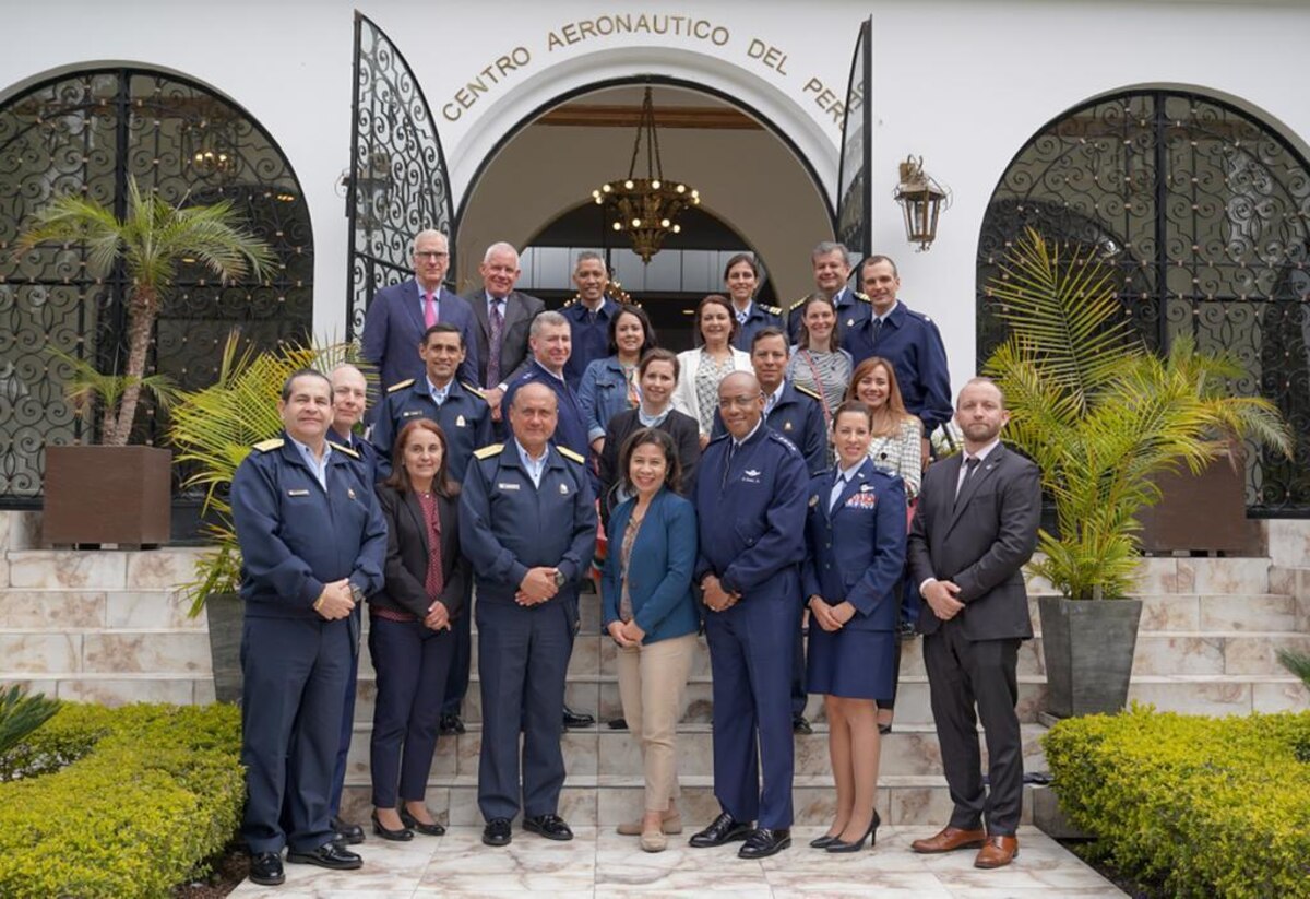 U.S. Air Force Chief of Staff Gen. CQ Brown, Jr., meets with Peruvian Air Force Commanding General Alfonso Javier Artadi Saletti, Chief of Staff of the Peruvian Air Force Lt. Gen. Carlos Enrique Chávez Cateriano, and other Peruvian Air Force leaders to demonstrate the importance of the bilateral defense relationship and the commitment of the U.S. Air Force to expanding cooperation between the Services in Peru Oct. 11-12, 2022. The leaders exchanged views on regional security challenges, with Brown emphasizing the importance of working together to counter illegal activities that threaten the sovereignty, environment, and resources of Peru and adversely impact the two nations’ collective security. (Photo courtesy of the Peruvian Air Force)