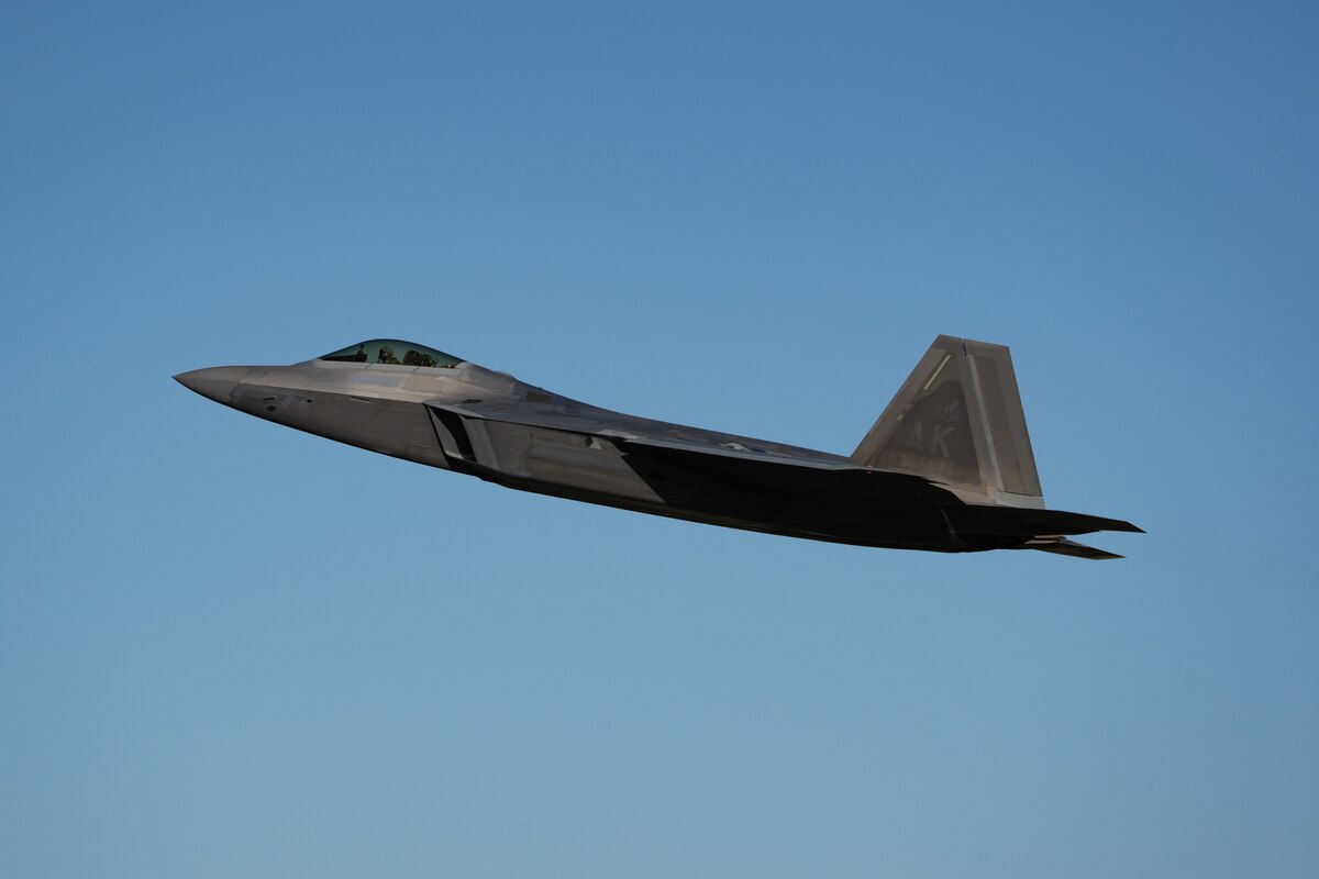 F-22 Raptor in sky