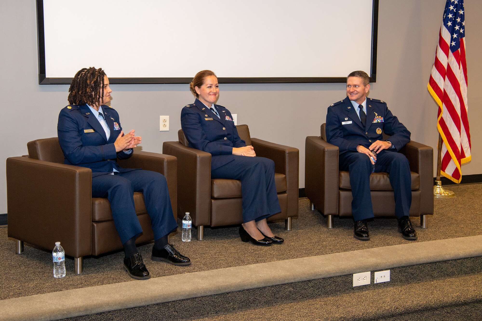 U.S. Air Force Lt. Col. Gwendolyn Soden relinquished command of the 514th Force Support Squadron, Joint Base McGuire-Dix-Lakehurst, N.J., to Maj. Tasia Harris, Oct. 15, 2022.