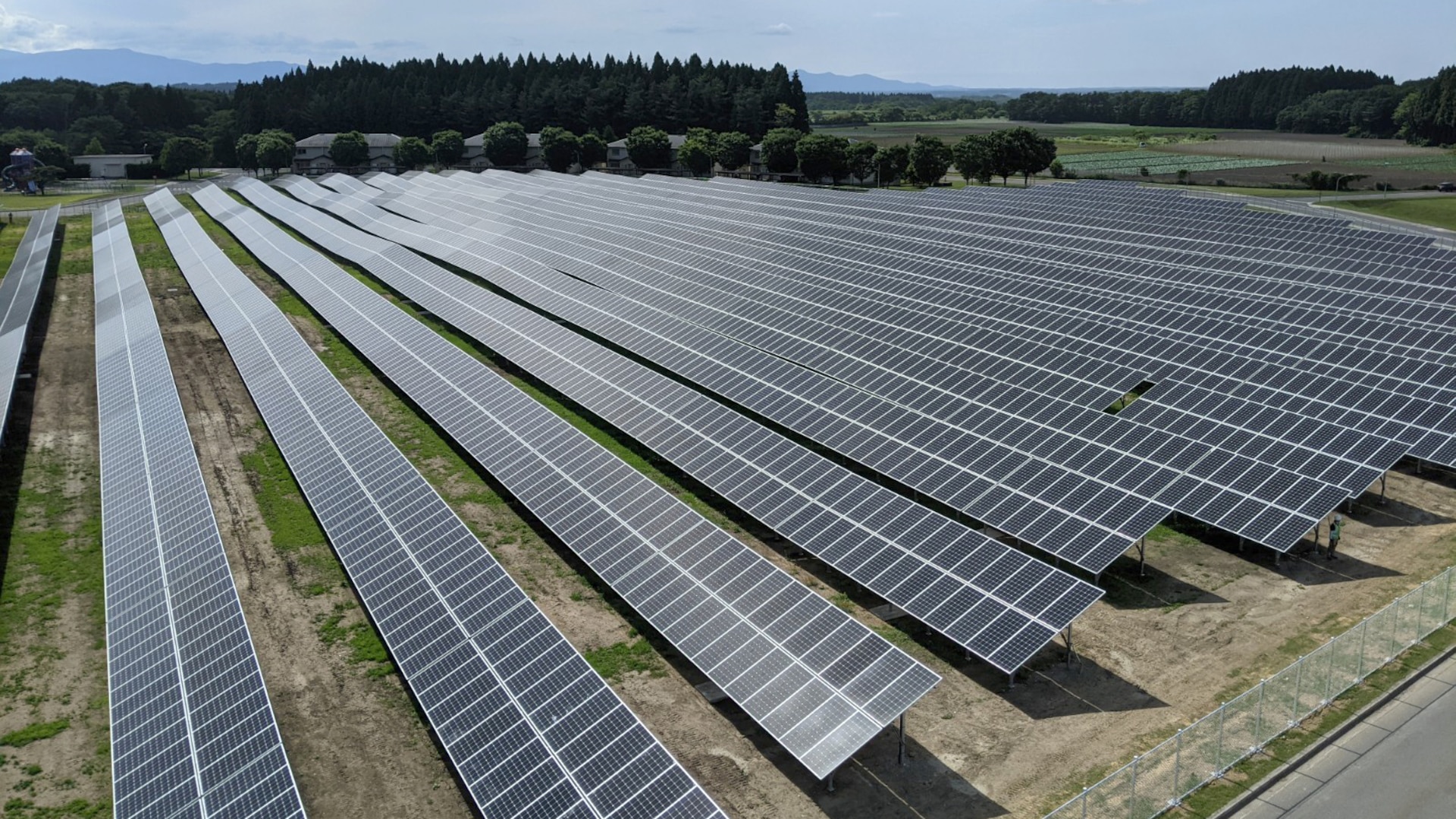 a large solar array