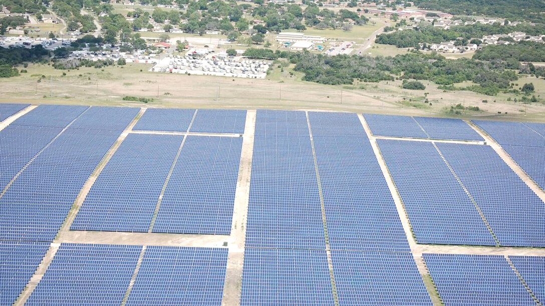 a large solar array
