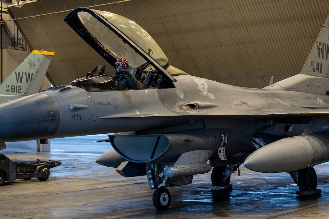 U.S. Air Force Captain Aaron Doyle, 14th Fighter Squadron wing flight safety officer, renders a squadron salute before taxiing at Eielson Air Force Base, Alaska, during RED FLAG-Alaska 23-1, Oct. 13, 2022.