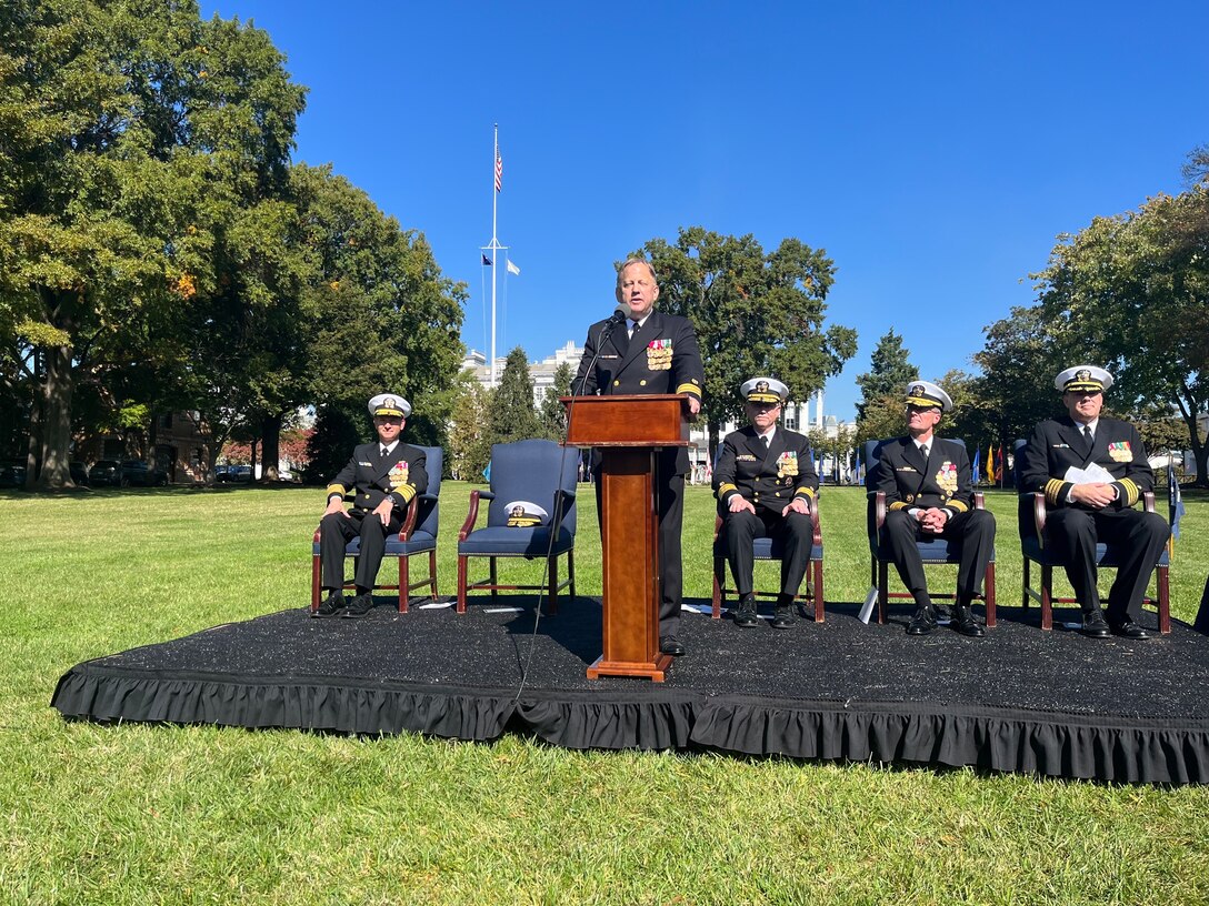 Navy Reserve Law Program change of office event and retirement ceremony for Rear. Adm. Les Reardanz.