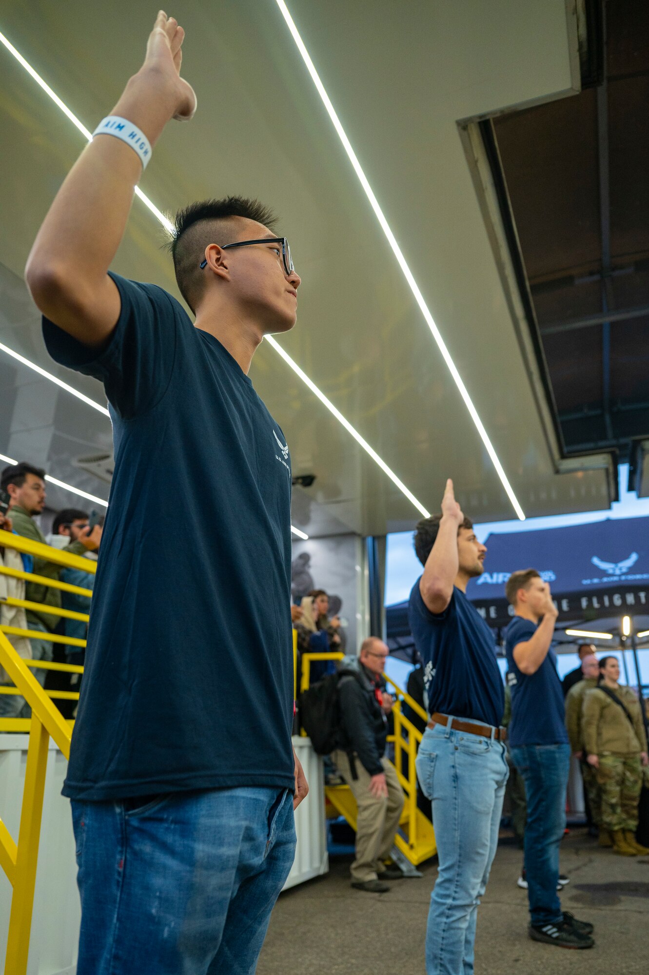 Citizens take the oath of enlistment for the U.S. Air Force