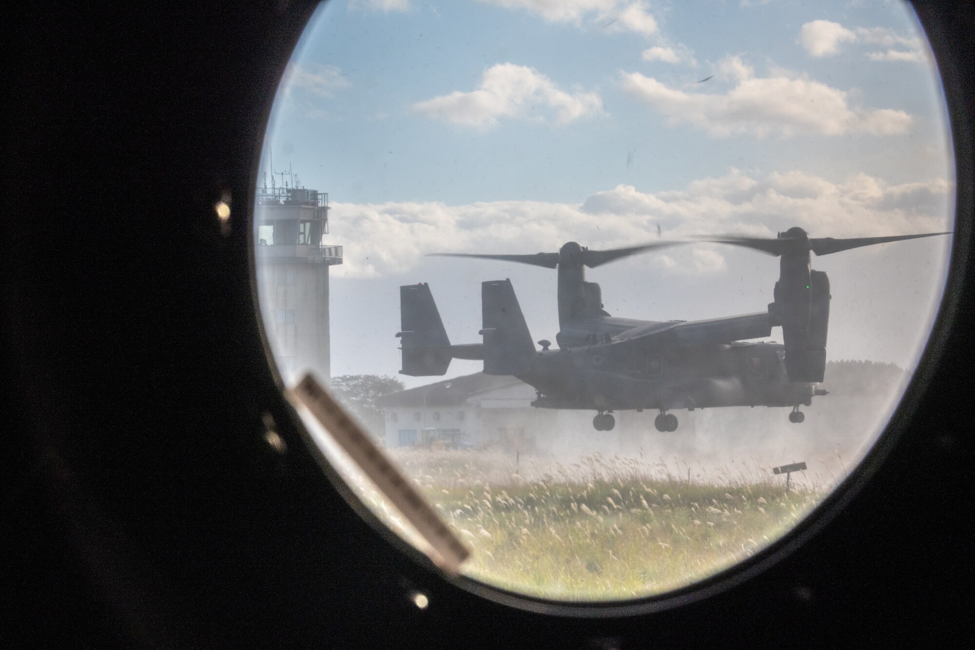 A CV-22 Osprey hovers