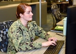 221003-N-XK809-1002 FORT GEORGE G. MEADE, Md. (Oct. 3, 2022) Cryptologic Technician (Networks) 2nd Class Samantha Thompson, assigned to U.S. Fleet Cyber Command / U.S. 10th Fleet, mans the defensive cyber operations watch officer desk in the maritime operations center in support of Global Cyber Defensive Operations. The Global Cyber Defensive Operations is a U.S. Cyber Command led enduring defensive campaigning activity with partners to hunt and identify Indicators of Compromise commonly used by malicious cyberspace actors on designated networks supporting the Joint Force’s logistics and power projection capabilities globally. (U.S. Navy photo by Mass Communication Specialist 1st Class William Sykes)
