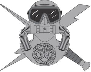 The Combat Dive Supervisor badge is pictured. (U.S. Air Force graphic)