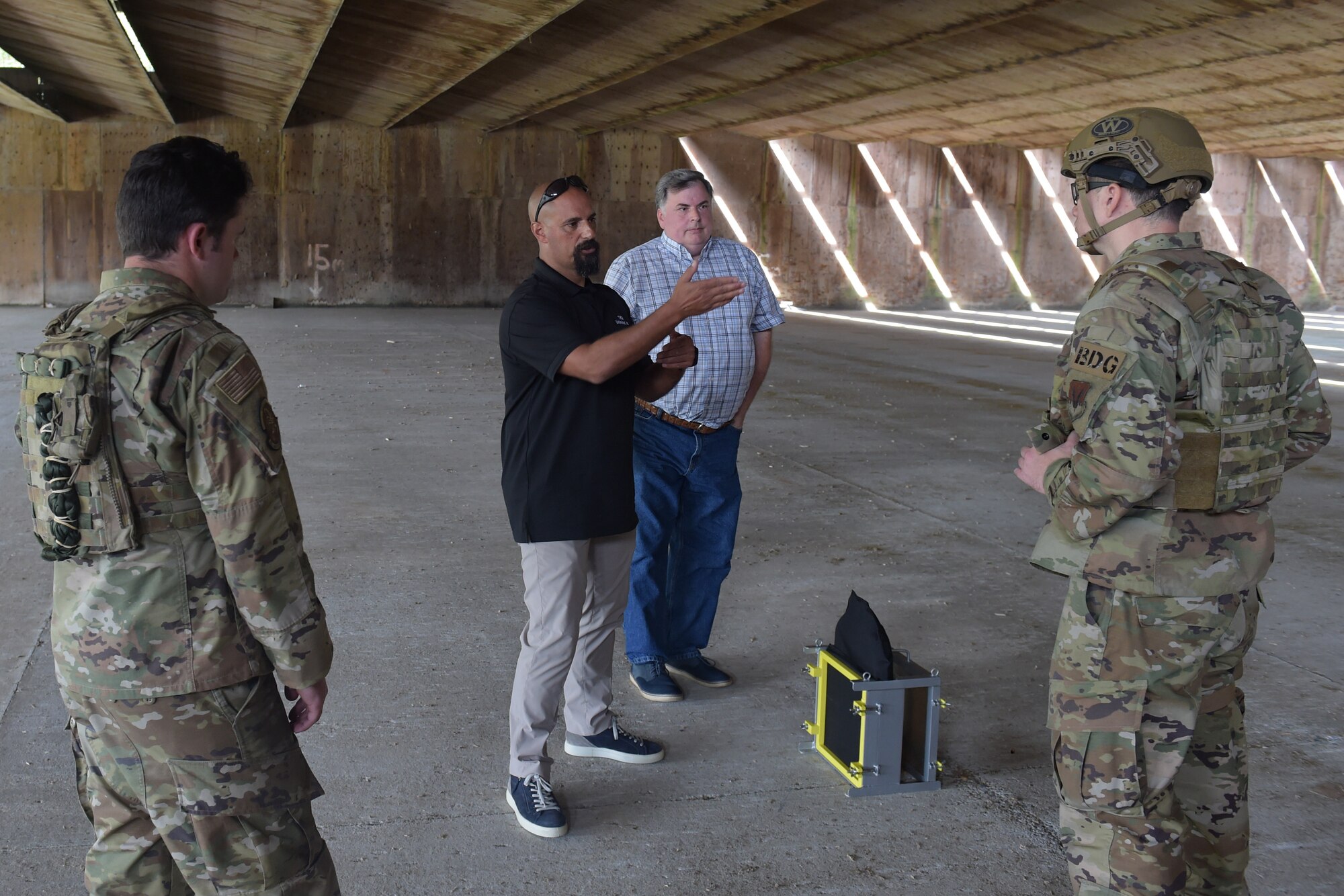 group of men talking
