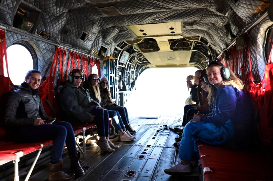 U.S. Soldiers with the 28th Expeditionary Combat Aviation Brigade host a Spouse Lift event for spouses of the brigade’s Soldiers. Spouses were given tours of the brigade’s flight facilities and flights in CH-47 Chinook and UH-60 Black Hawk helicopters as a token of appreciation for their support. The event was held at the brigade’s flight facilities at Muir Army Airfield at Fort Indiantown Gap and John Murtha Johnstown-Cambria County Airport at Johnstown. Participants at Fort Indiantown Gap were given flights around the greater Harrisburg, Hershey and Blue Mountain area. Participants at Johnstown were given flights around the scenic Laurel Highlands of the Alleghenies.