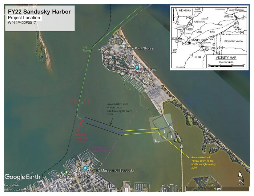 NOTICE TO BOATERS Sandusky Harbor Dredging Sediment Pipeline