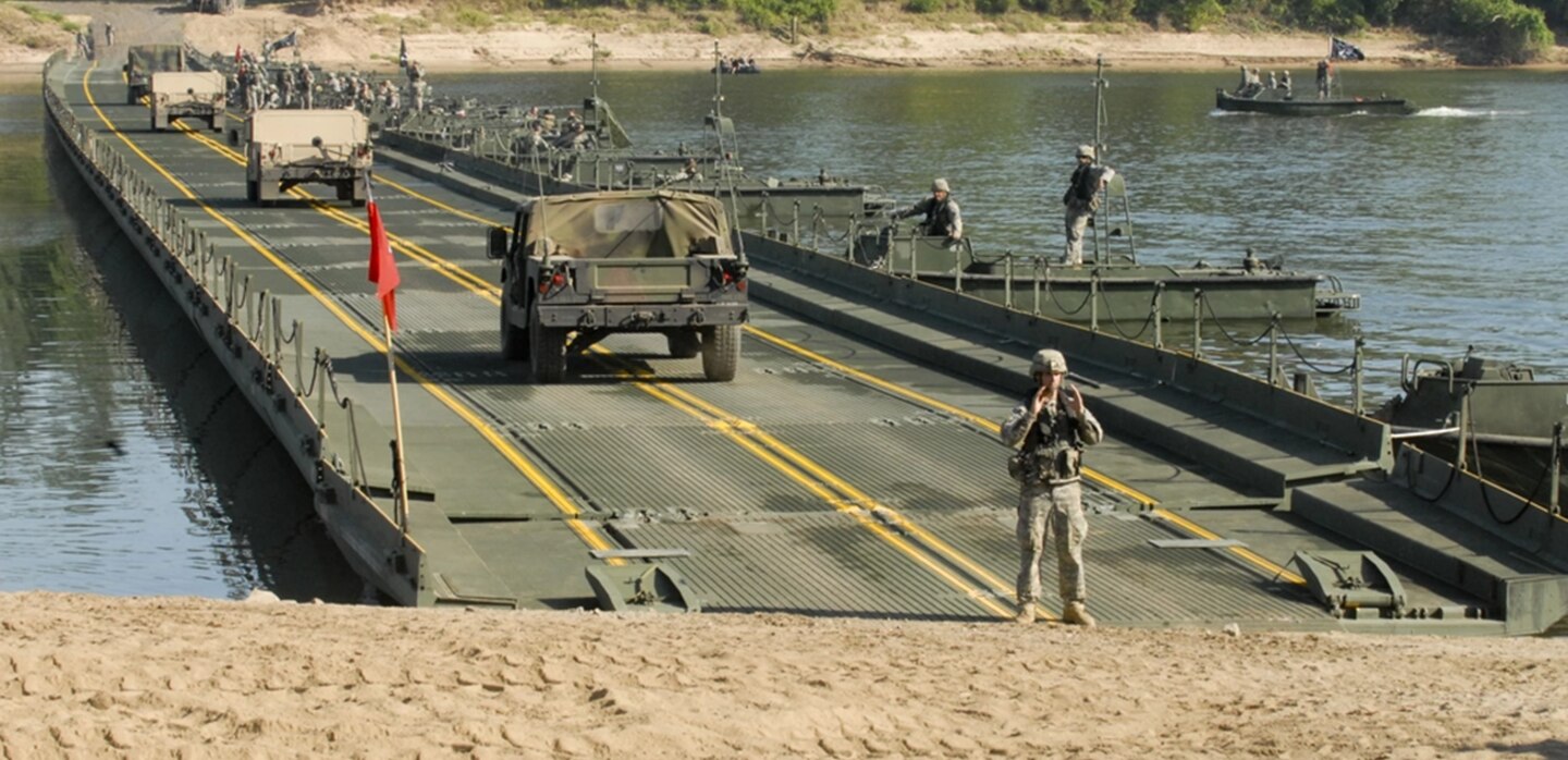 Military Bridge Crossing.