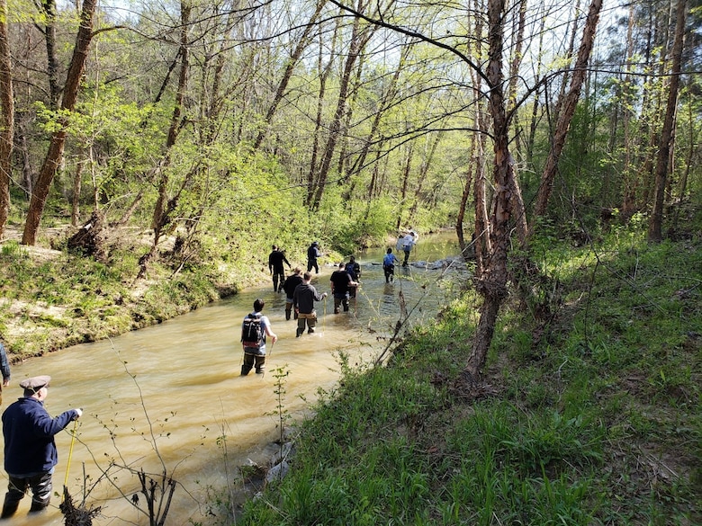 Students participate in on-site field work as part of Streambank Erosion and Protection training.