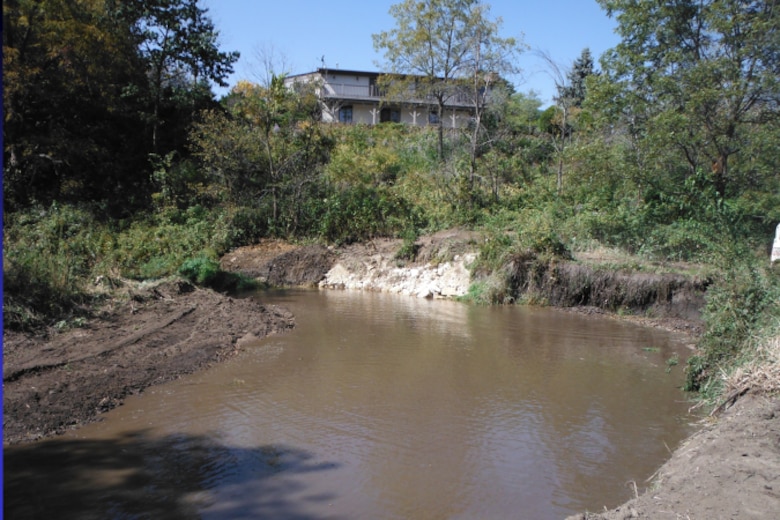 Figure 6.  Eroding bank on Black Walnut Creek, near Byron, IL