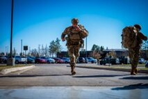 A 91st Security Forces Group defender runs towards a recall rally point to integrate with Backup Assault Force (BAF) generation during Exercise Bully Vigilance, at Minot Air Force, North Dakota, Oct. 13, 2022. Exercises like BV provide training opportunities for components, units and task forces to deter, and if necessary defeat, a military attack against the United States and to employ forces as directed by the President. (U.S. Air Force by Senior Airman China Shock)