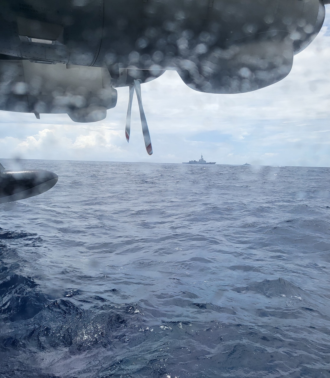 A Japan Maritime Self-Defense Force US-2 Seaplane conducts water landing in the vicinity of ships participating in Exercise Sama Sama-Lumbas 2022 in the Sulu Sea Oct. 15. Sama Sama-Lumbas is a multilateral exercise and includes forces from Philippines, the United States, Australia, France, Japan, and the United Kingdom designed to promote regional security cooperation, maintain and strengthen maritime partnerships, and enhance maritime interoperability.