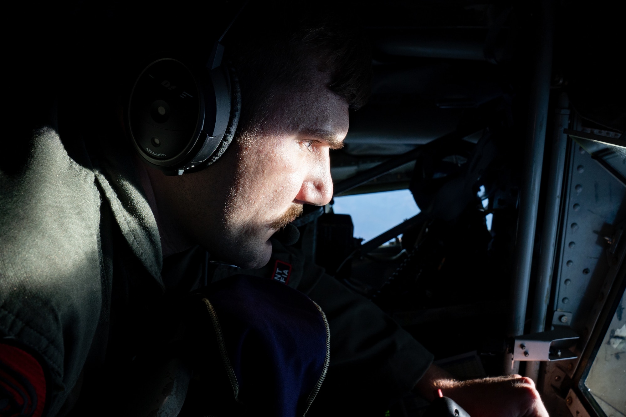 Person refuels plane