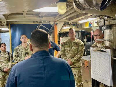 On October 19th, General Michael Kurilla, commander of CENTCOM, conducted a visit aboard the USS West Virginia, a U.S. Navy Ohio-class nuclear-powered ballistic missile submarine at an undisclosed location at sea in international waters in the Arabian Sea.