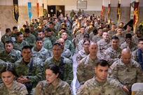 Mexican Secretariat of National Defense military personnel and U.S. Soldiers, assigned to Joint Task Force Civil Support, attend an operational  brief as part of the integration phase during exercise Fuerzas Amigas 2022 on Campo Militar Reynosa, Mexico Oct. 17, 2022. Exercise FA22 is a binational disaster-response exercise between the U.S. and Mexican militaries Oct. 17-21, along the U.S.-Mexican border. The purpose of this annual exercise is to improve readiness and strengthen the two nations’ cooperative relationship. U.S. Army North, through Joint Task Force Civil Support will serve as the command-and-control element directing U.S. troops conducting a natural disaster response exercise alongside Mexican military forces. (U.S. Navy photo by Mass Communication Specialist 1st Class Michael H. Lehman)