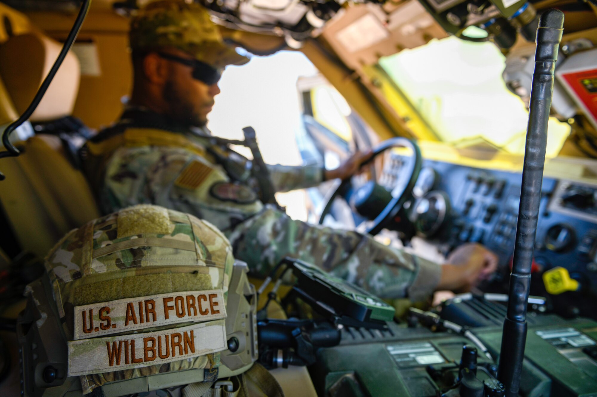 Photo of Airman driving