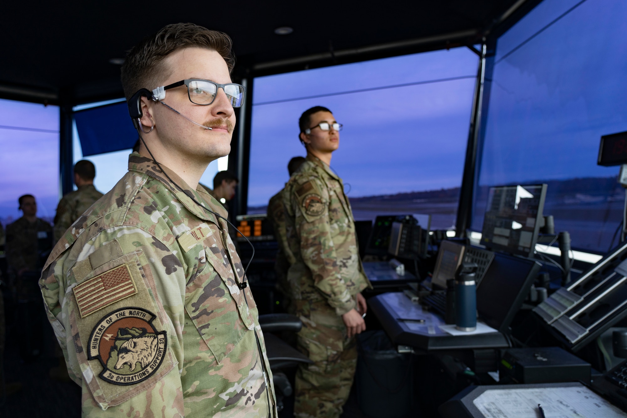 A photo of A1C Ean Holt at the ATC tower.