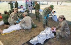 U.S. Soldiers assigned to the 520th Area Support Medical Company, 56th Multifunctional Medical Battalion, 62nd Medical Brigade and Mexican army personnel assigned to the 19th Motorized Cavalry Regiment triage simulated medical casualties during exercise Fuerzas Amigas 2022 at Campo Militar Reynosa, Mexico, Oct. 19, 2022.