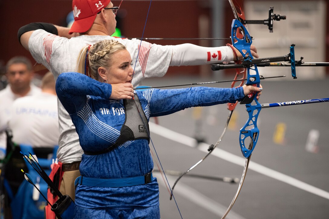 Space Force Capt. Nichole "Nikki" Evenson competes in her first Warrior Games with the support of her family and the U.S. Air Force Wounded Warrior community.