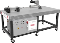 Rendered image of Small Linear Actuator Test Stand (SLATS) prototype designed and built for Naval Surface Warfare Center, Philadelphia Division. (Image Courtesy of Exlar/Curtiss Wright)