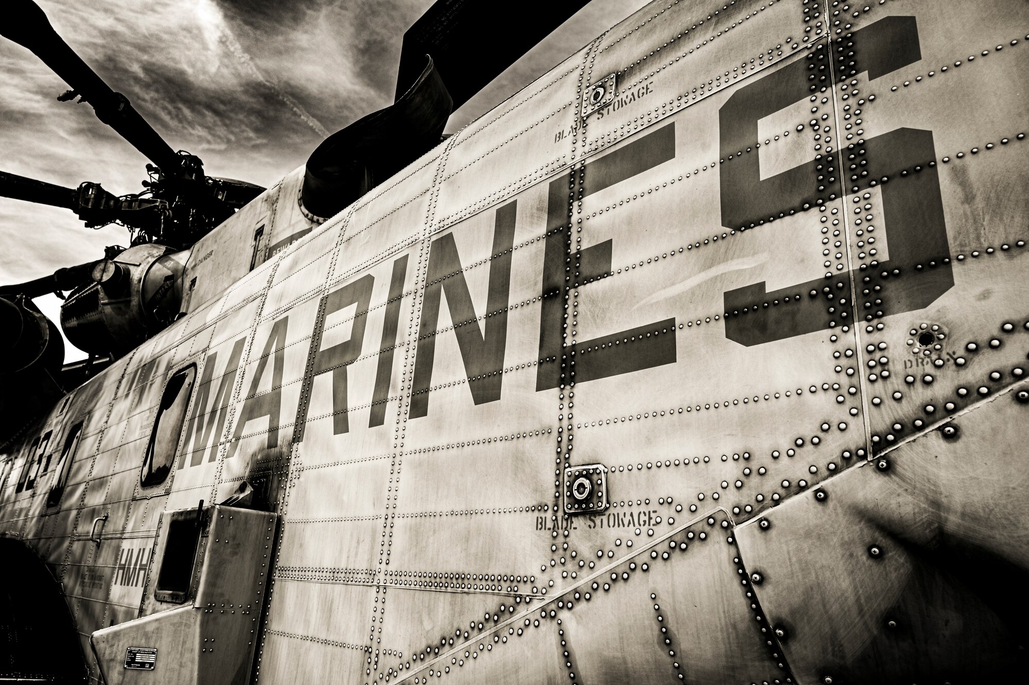 A CH-53E assigned to Marine Aircraft Group 49 prepares to upload at Joint Base McGuire-Dix-Lakehurst, N.J. on Oct. 16, 2022. Defenders with 87th SFS K-9 section took part in a joint training with Marines to familiarize the Military Working Dogs with the transportation by helicopter. This skillset was developed for the qualification purposes of bomb detection in deployed environments, where certain terrain may only be accessible by air transportation.