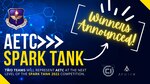 graphic announcing AETC's Spark Tank winners selection