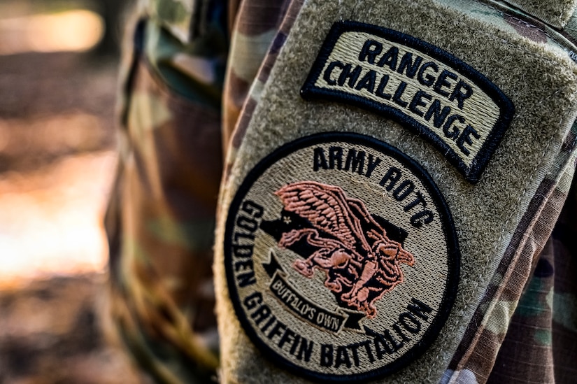 A U.S. Army ROTC Cadet assigned to the U.S. Army Cadet Command 2nd Brigade competes during the Ranger Challenge at Joint Base McGuire-Dix-Lakehurst, N.J. on Oct. 22, 2022.The competition is conducted over two days on a non-tactical course. The mission is to challenge Cadets' mental and physical toughness and to develop leadership while fostering teamwork and esprit-de-corps. Teams participate in nine graded events, each team is awarded points based on how well they perform in each event. The best team in each event is awarded a trophy for being the first, second, and third place teams. The number one team is The Ranger Challenge Winner for that year.