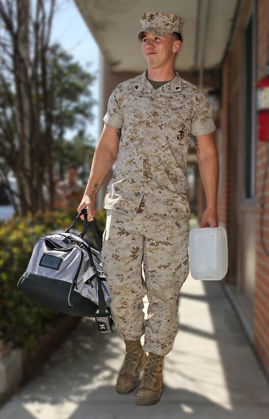 Ready Marine Corp- Marine with water and go bag