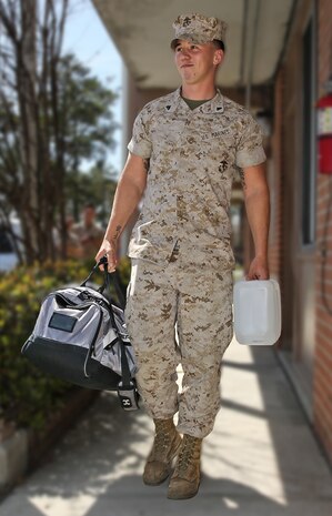 Ready Marine Corp- Marine with water and go bag