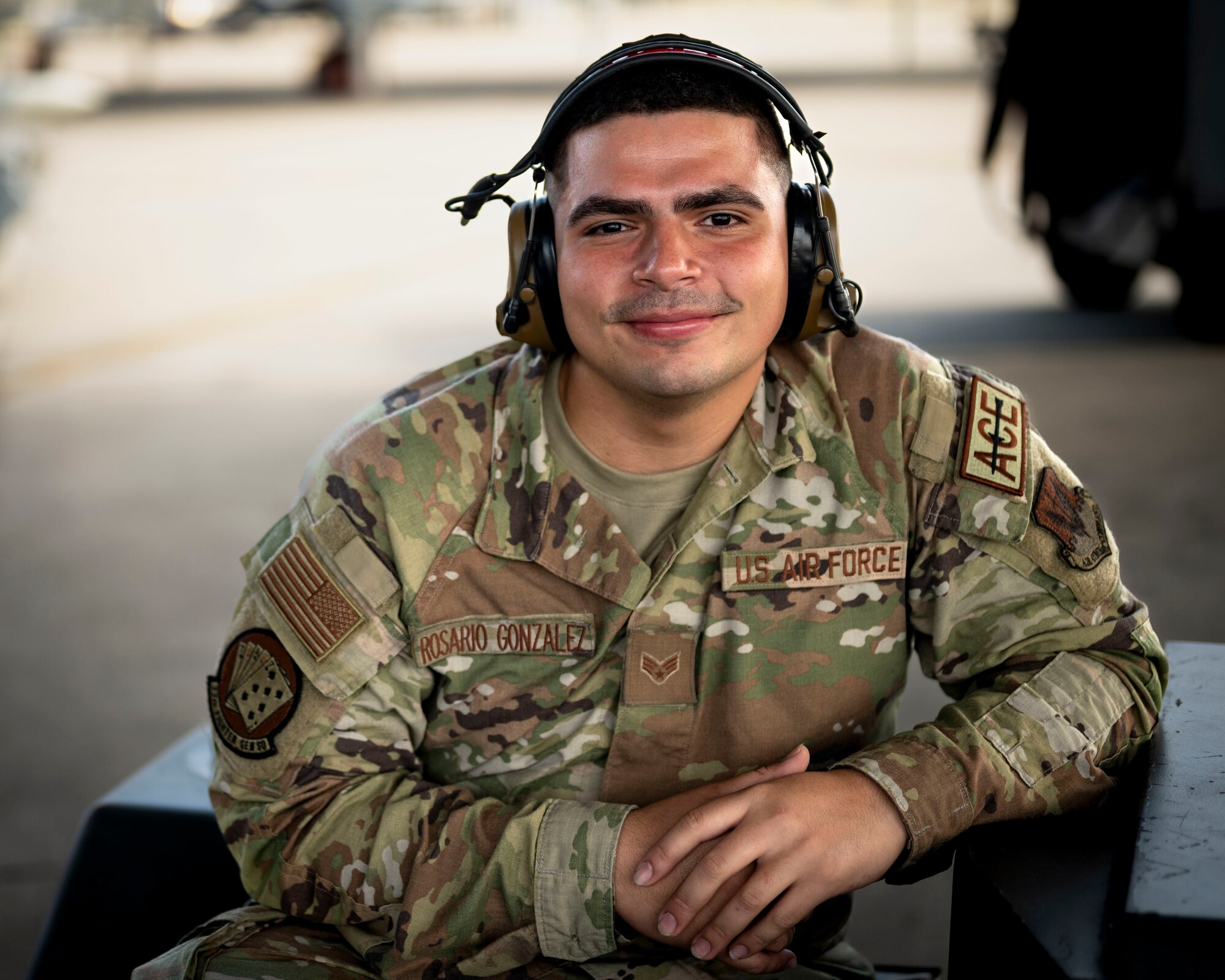 Airman operates a MJ-1 standard lift truck