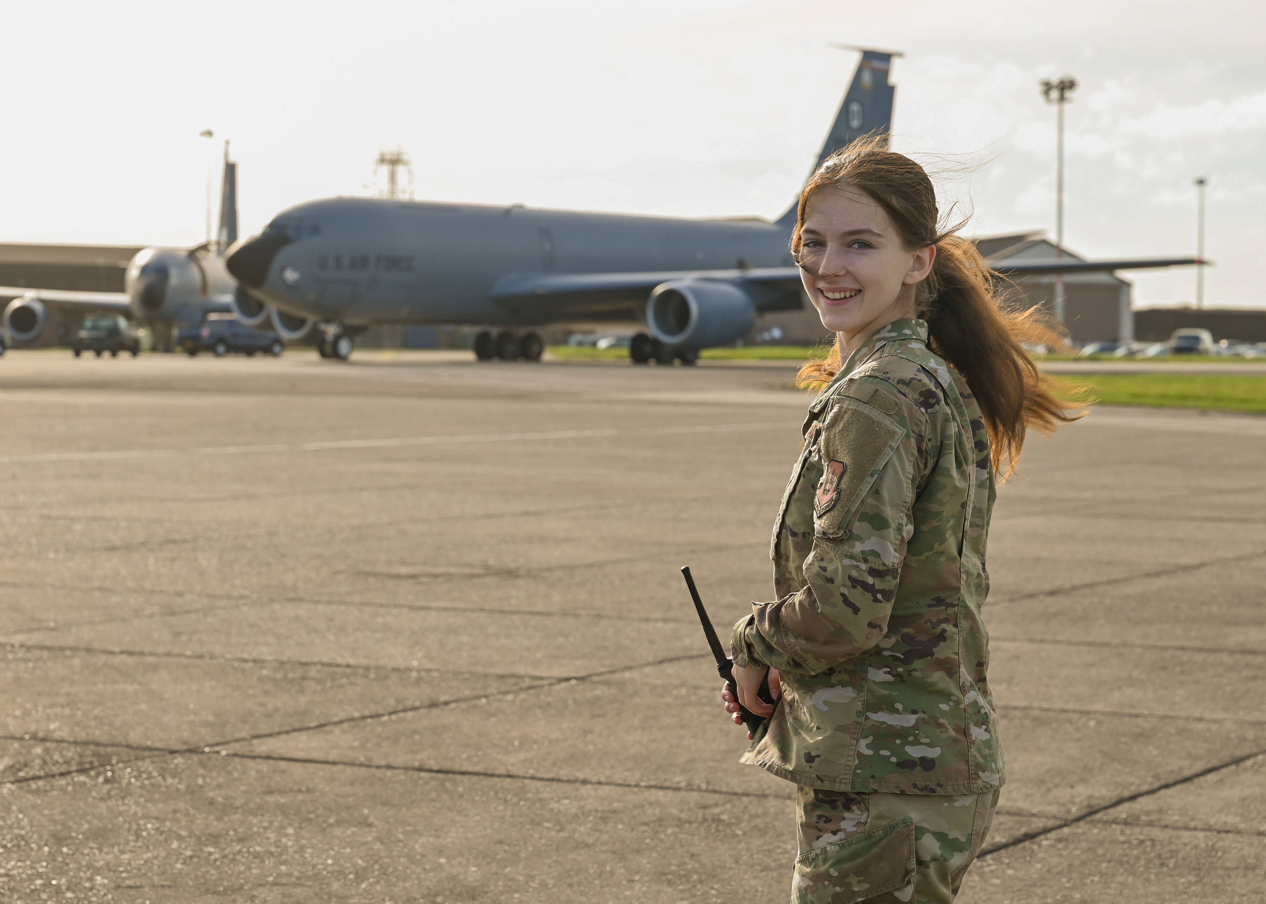 RAF Mildenhall Airfield Management performs inspection of airfield
