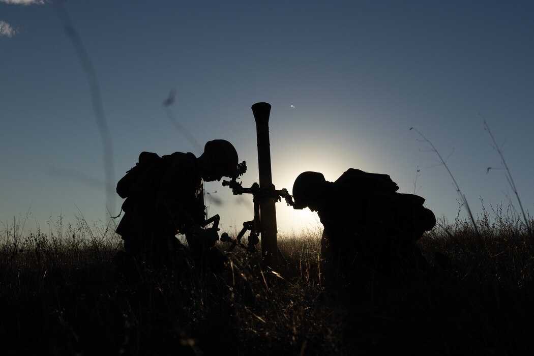 Mortarmen Fire Mission Exercise