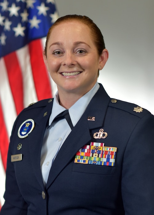 Lieutenant Colonel Megan R. Harencak poses for a portrait.