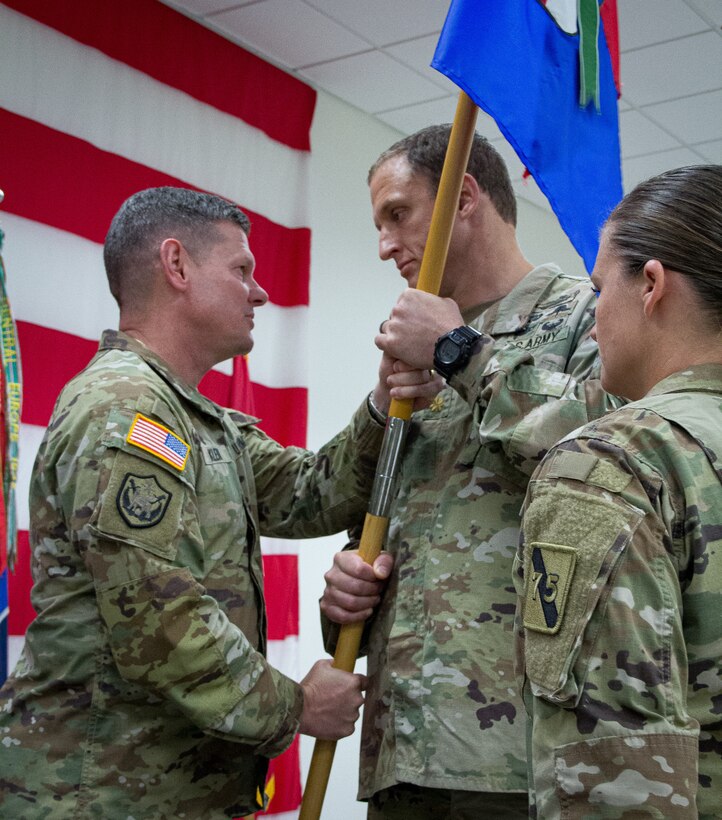 The Army Reserve’s 75th Innovation Command bade a fond farewell Oct. 23 to Maj. Christopher Allen as his tenure as HHD commander came to an end.