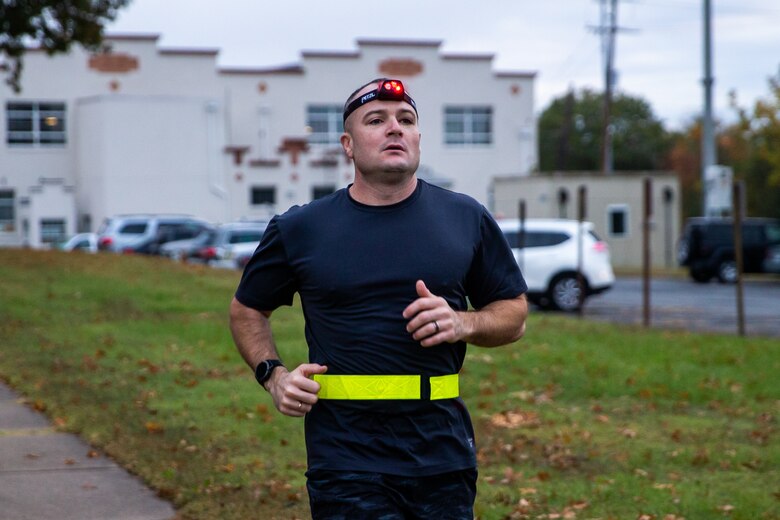 U.S. Marine Corps Master Sgt. Michael T. Condon, a native of San Diego, California, and a procurement chief assigned to the Marine Corps Base Quantico Regional Contracting Office, trains for the 47th Marine Corps Marathon on Marine Corps Base Quantico, Virginia, Oct. 14, 2022. At 38 years old, Condon will be running his first Marine Corps Marathon. The Marine Corps Marathon is hosted annually in Arlington, Virginia for runners to experience the Nation’s most recognizable landmarks while being supported by the men and women of the United States Marine Corps. (U.S. Marine Corps photo by Cpl. Caden Phillips)