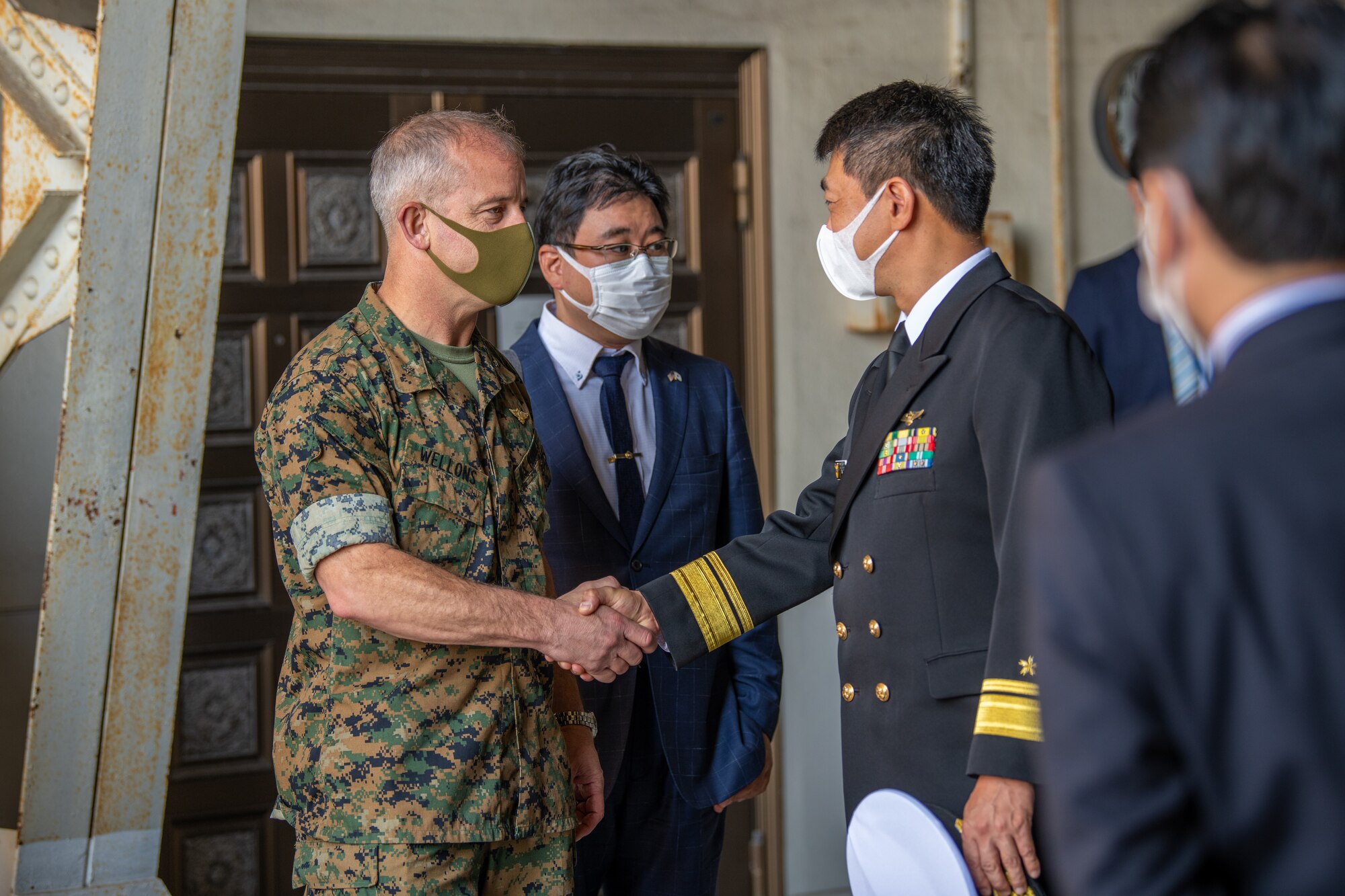 Men shake hands