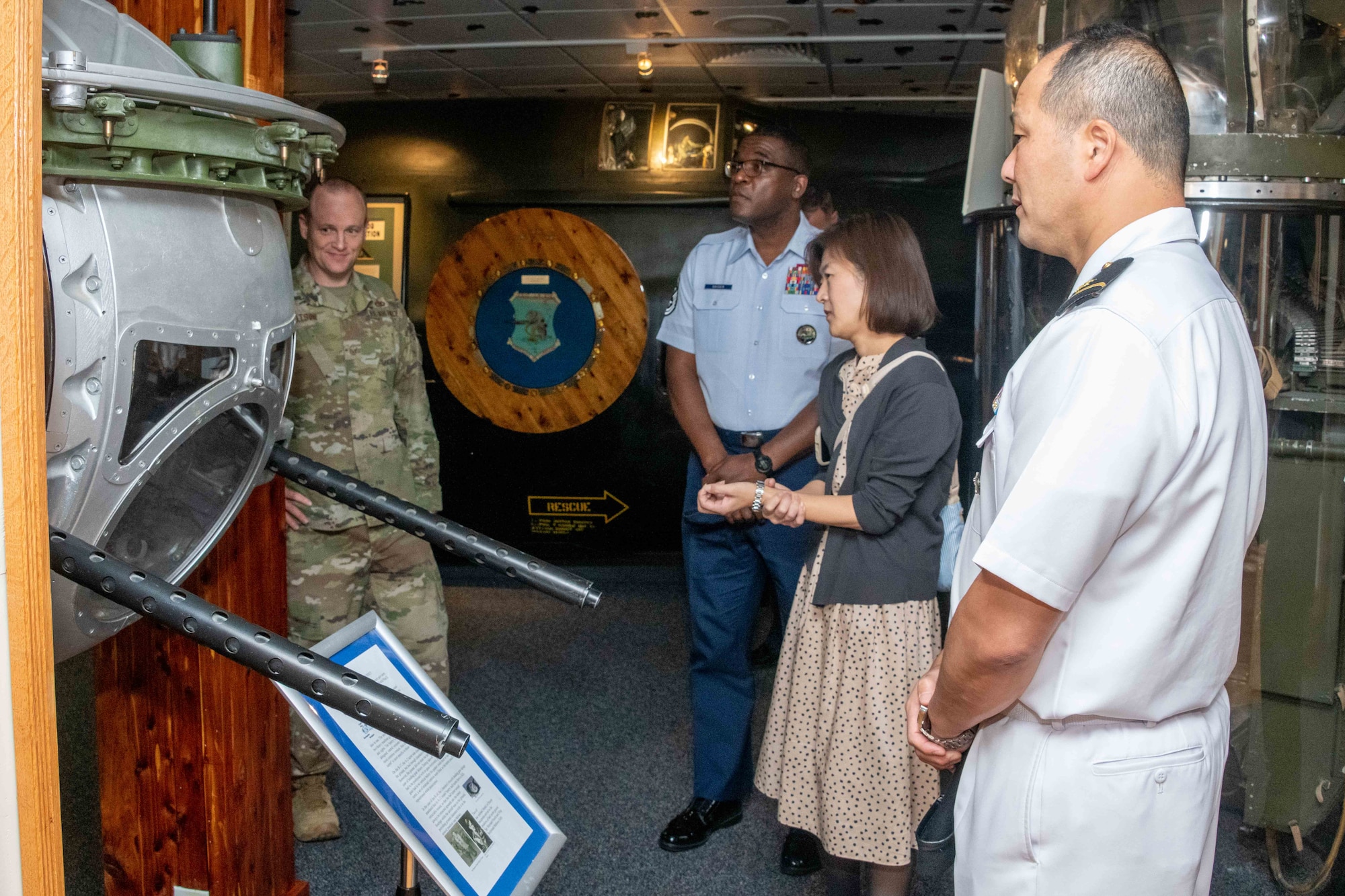 Warrant Officer Hideyuki Seki, Japanese Joint Staff Senior Enlisted Advisor To The Chairman, visits Maxwell-Gunter for an immersion tour of enlisted professional military education schools at Air University, Oct. 18, 2022.