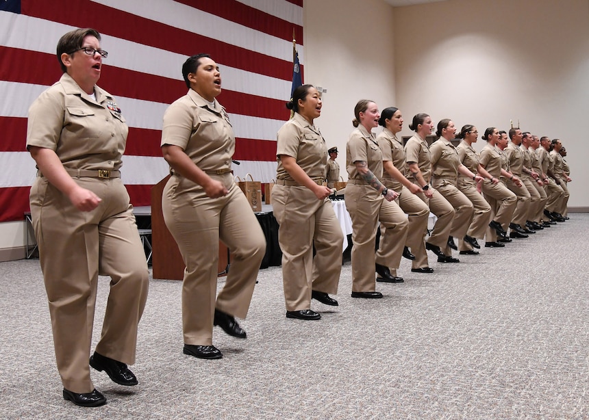 DVIDS - Images - U.S. Navy Band pins new Chief Petty Officers [Image 3 of  20]