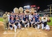 The Joint Base Andrews softball team celebrates their victory over Joint Base Myers-Henderson Hall at Nationals Park in Washington D.C., Oct. 24, 2022.
